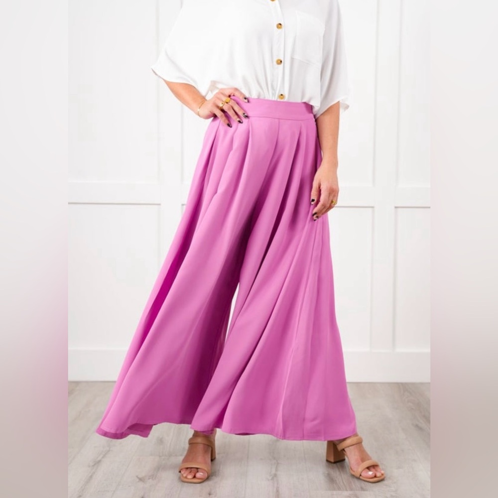 EASEL High Waist Wide Leg Pants